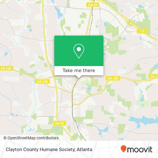 Clayton County Humane Society map