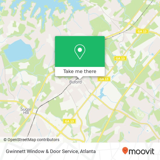 Mapa de Gwinnett Window & Door Service