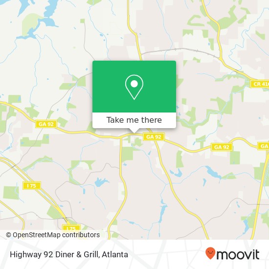 Mapa de Highway 92 Diner & Grill