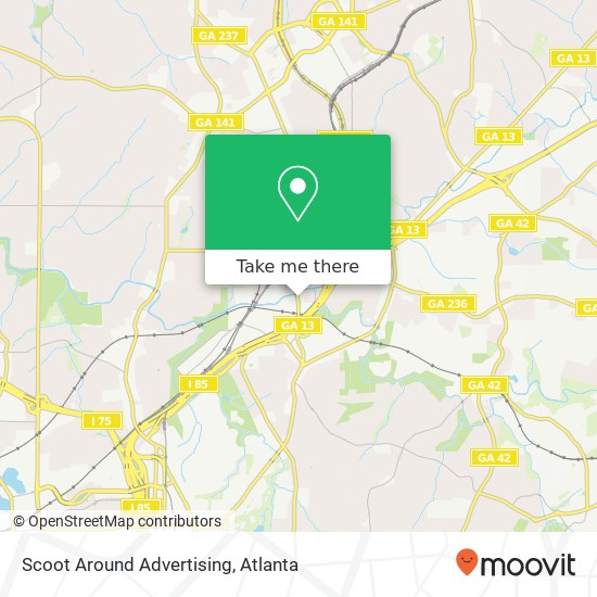 Scoot Around Advertising map