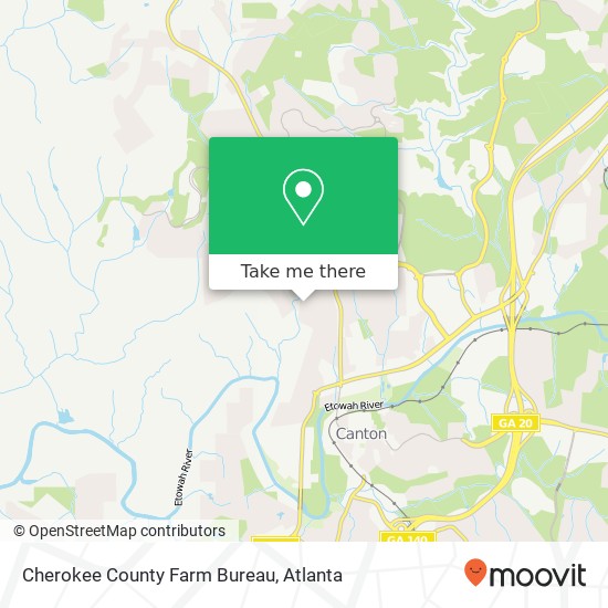 Cherokee County Farm Bureau map