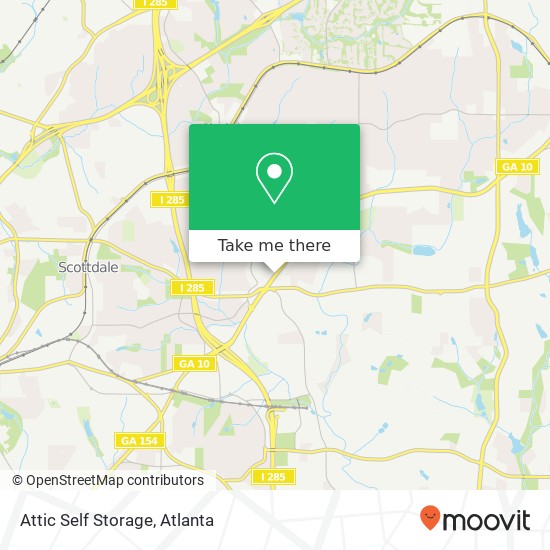 Mapa de Attic Self Storage