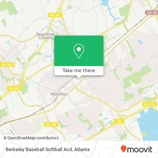 Mapa de Berkeley Baseball Softball Acd