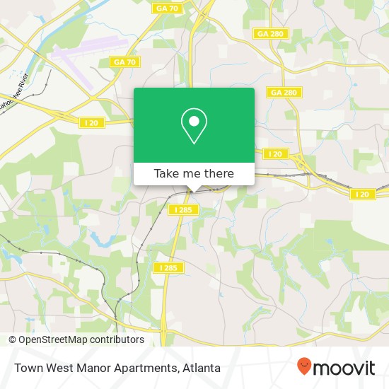 Mapa de Town West Manor Apartments