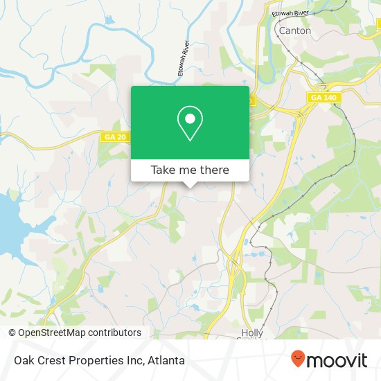 Oak Crest Properties Inc map
