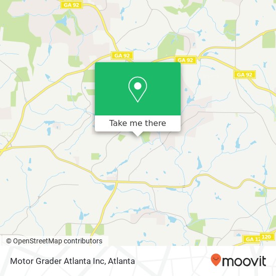 Mapa de Motor Grader Atlanta Inc