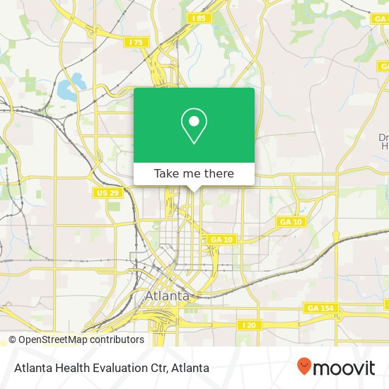 Mapa de Atlanta Health Evaluation Ctr