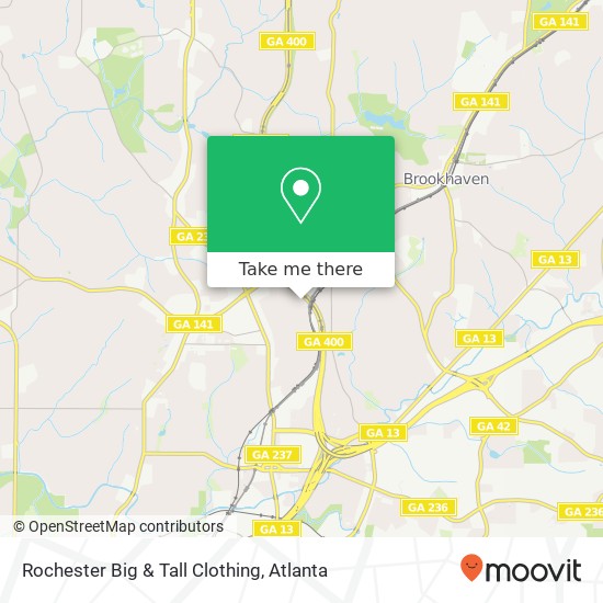 Mapa de Rochester Big & Tall Clothing