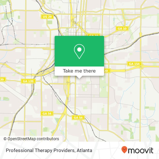 Mapa de Professional Therapy Providers