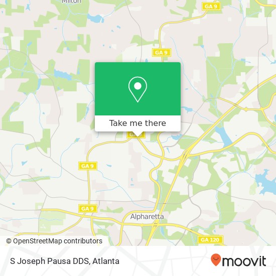 S Joseph Pausa DDS map