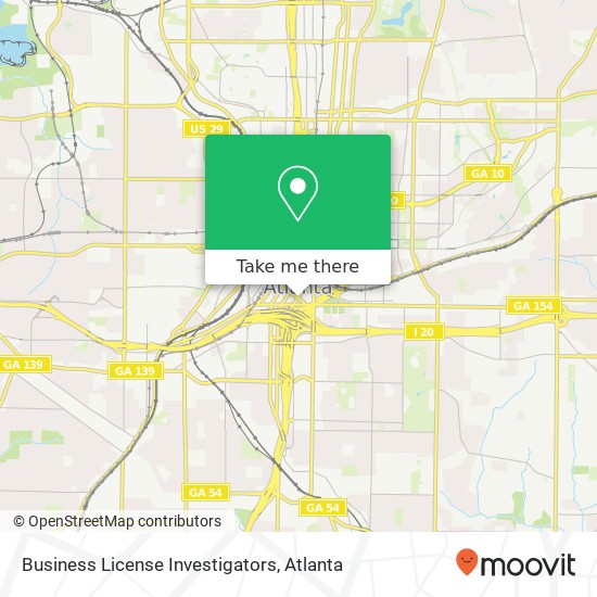 Business License Investigators map