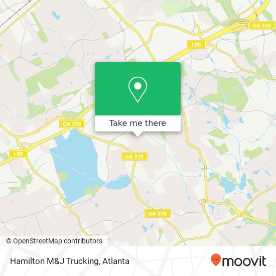 Hamilton M&J Trucking map