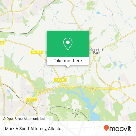 Mark A Scott Attorney map