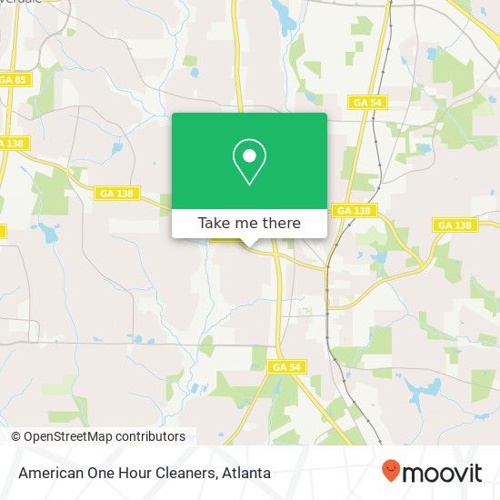 American One Hour Cleaners map