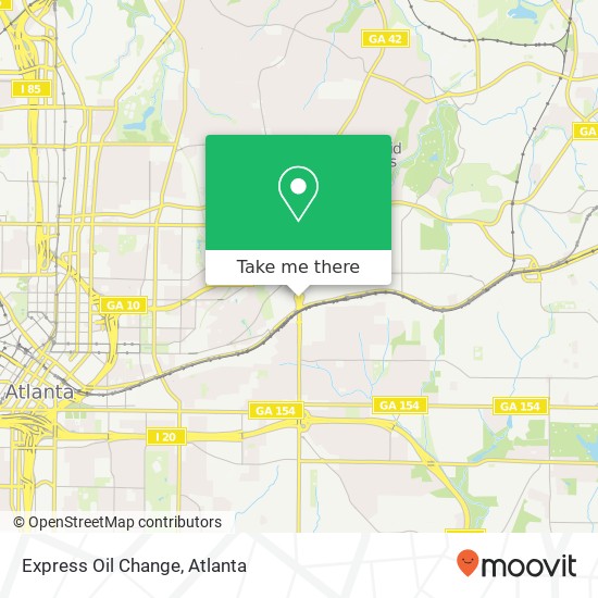 Mapa de Express Oil Change