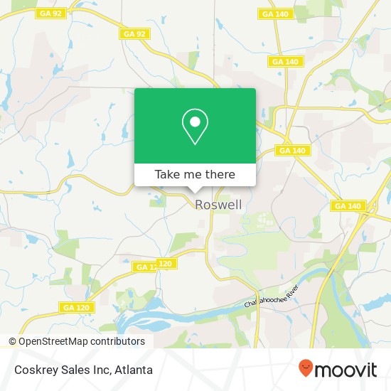 Coskrey Sales Inc map
