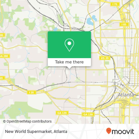 New World Supermarket map