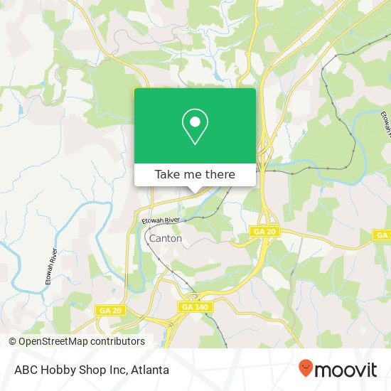 Mapa de ABC Hobby Shop Inc