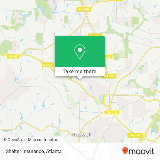 Shelter Insurance map