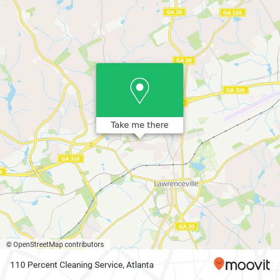 110 Percent Cleaning Service map