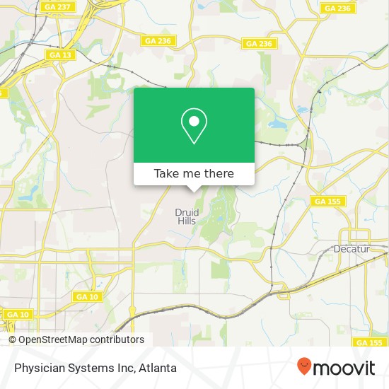 Physician Systems Inc map