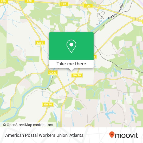 American Postal Workers Union map