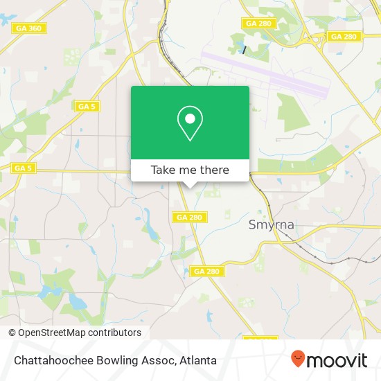 Chattahoochee Bowling Assoc map