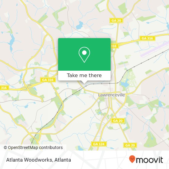 Atlanta Woodworks map