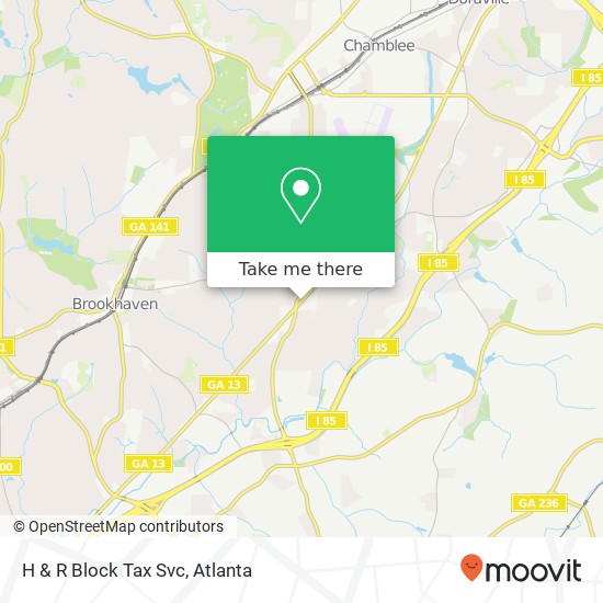 H & R Block Tax Svc map