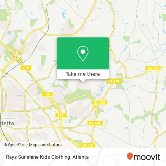 Rays Sunshine Kids Clothing map