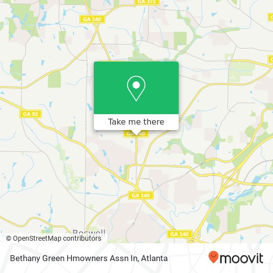 Mapa de Bethany Green Hmowners Assn In