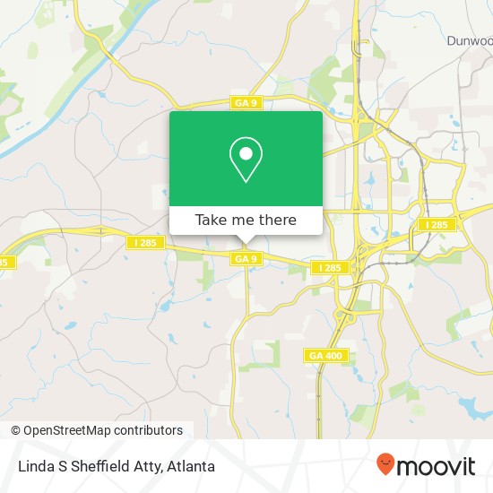 Linda S Sheffield Atty map