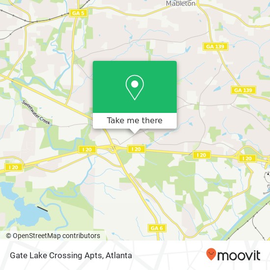 Mapa de Gate Lake Crossing Apts