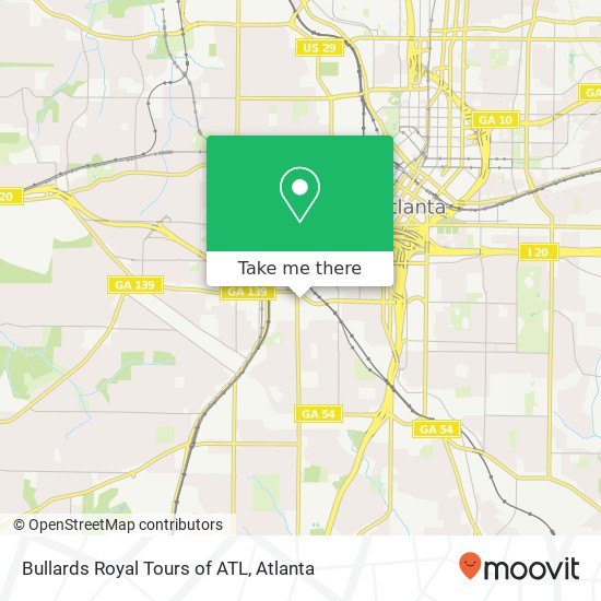 Bullards Royal Tours of ATL map