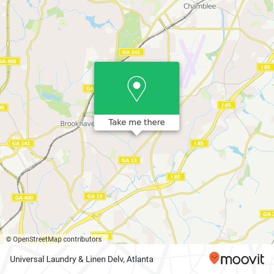 Universal Laundry & Linen Delv map
