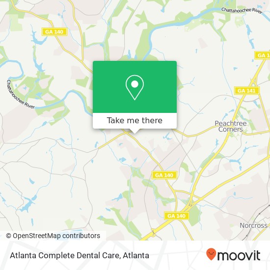 Atlanta Complete Dental Care map