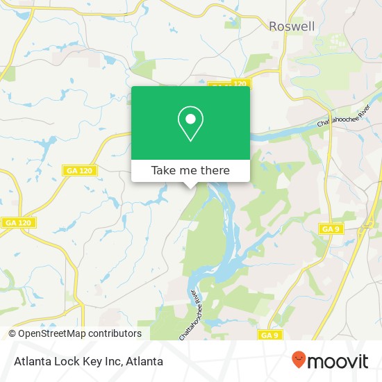 Mapa de Atlanta Lock Key Inc