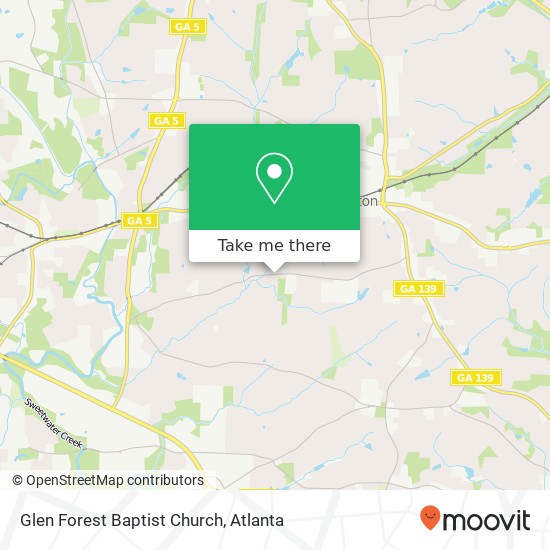 Mapa de Glen Forest Baptist Church