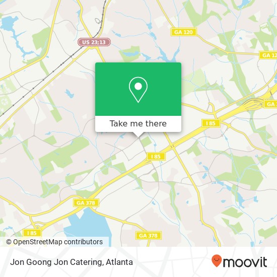 Jon Goong Jon Catering map