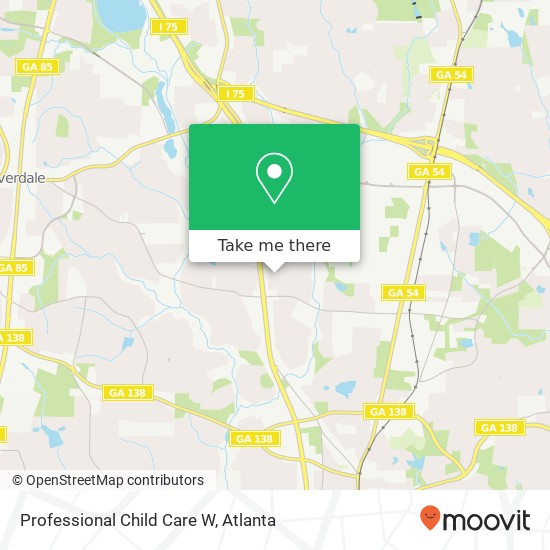 Mapa de Professional Child Care W