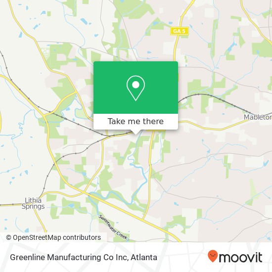 Mapa de Greenline Manufacturing Co Inc