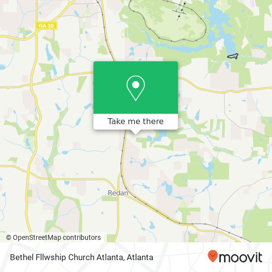 Mapa de Bethel Fllwship Church Atlanta