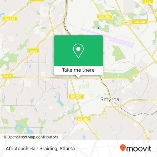 Africtouch Hair Braiding map