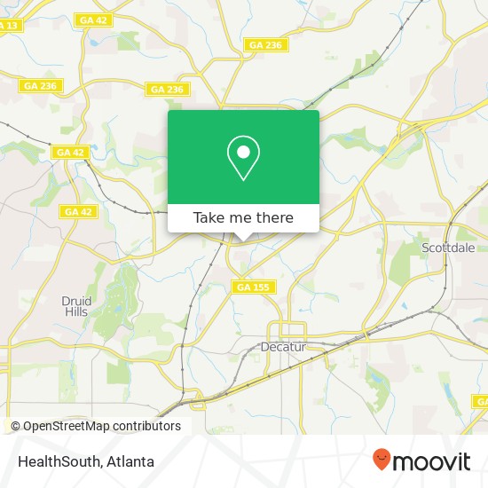 HealthSouth map
