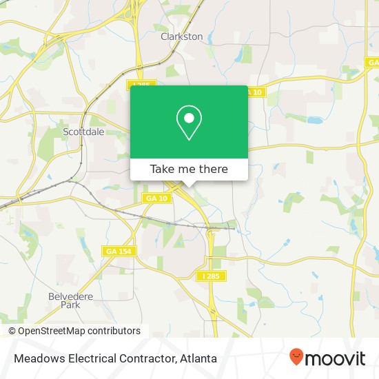 Meadows Electrical Contractor map