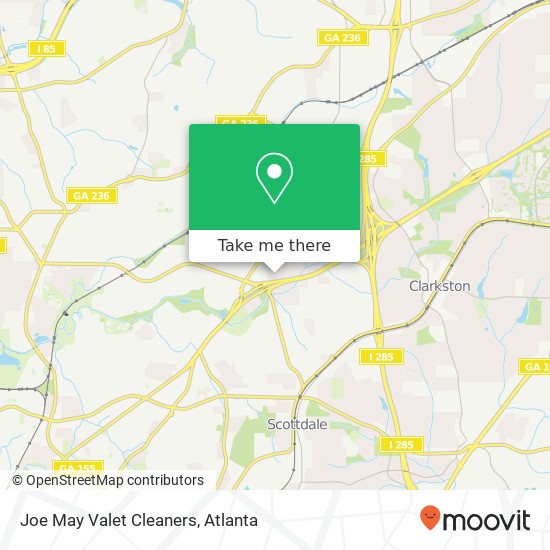 Joe May Valet Cleaners map