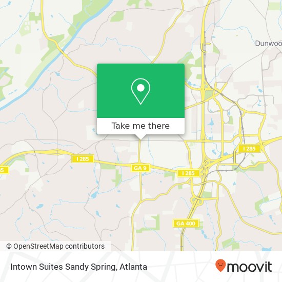 Mapa de Intown Suites Sandy Spring