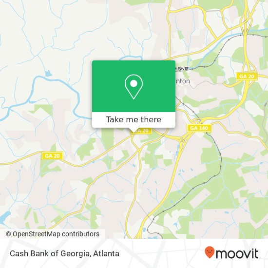 Cash Bank of Georgia map