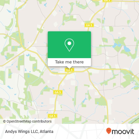 Andys Wings LLC map