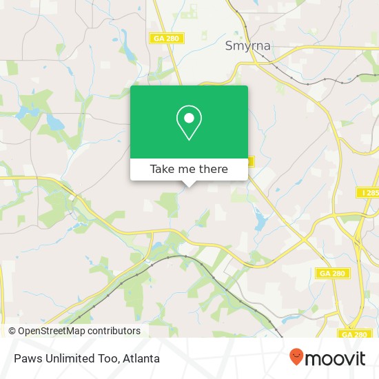 Paws Unlimited Too map